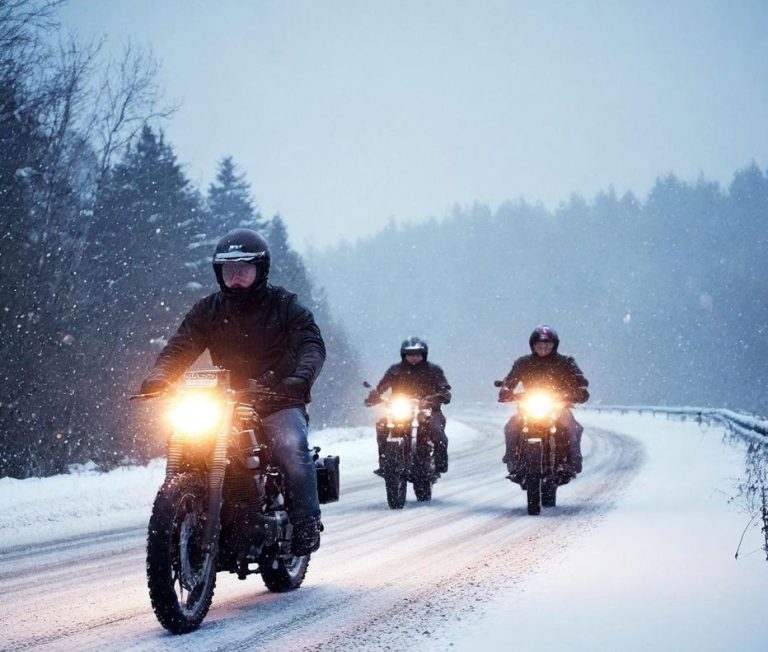 Institut für Verkehrssicherheit Motorradfahrer im Schnee